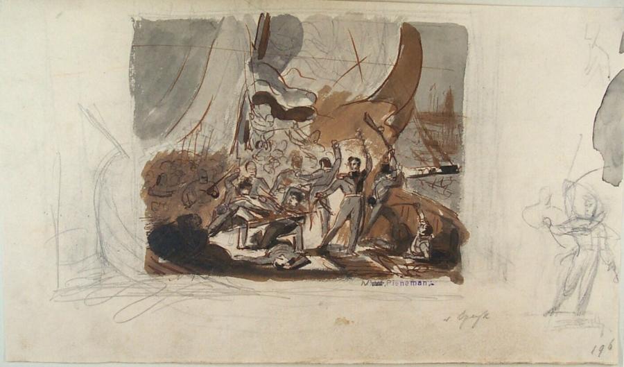 Study for a Painting: The Death of Van Speijk