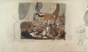 study-for-a-painting-the-death-of-van-speijk