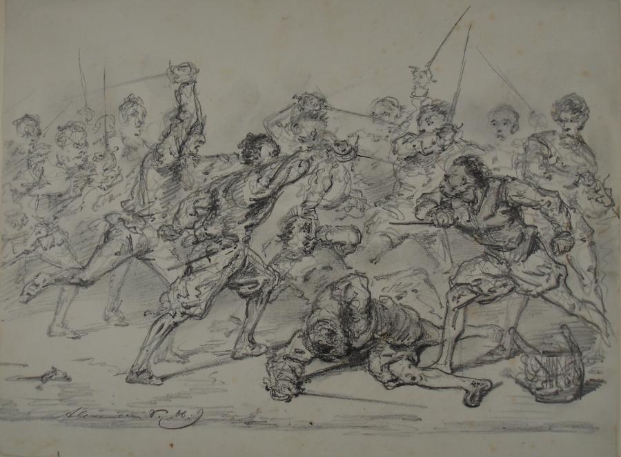 Strijdende soldaten