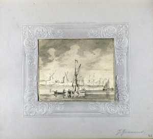 sailboats-near-a-coast-with-windmills