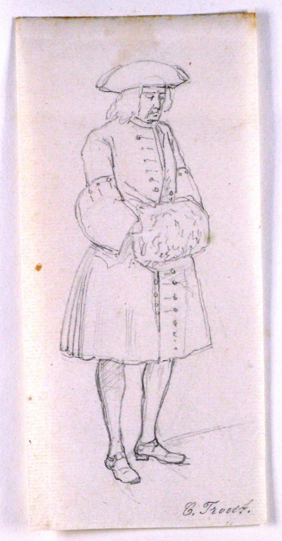 Standing Man with Hat and Muff