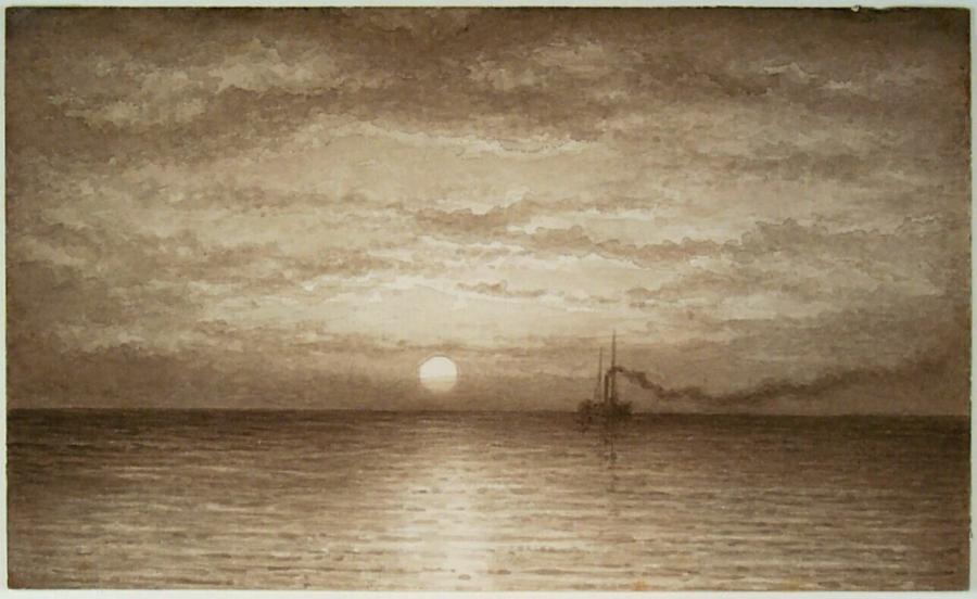 Steamship On The Calm Zuiderzee