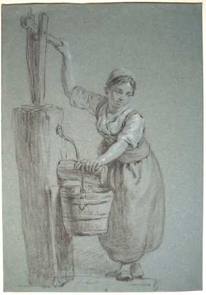 vrouw-bij-een-waterpomp