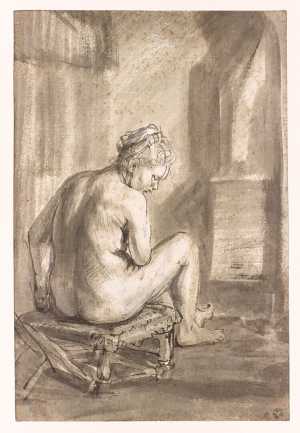seated-female-nude-near-a-stove