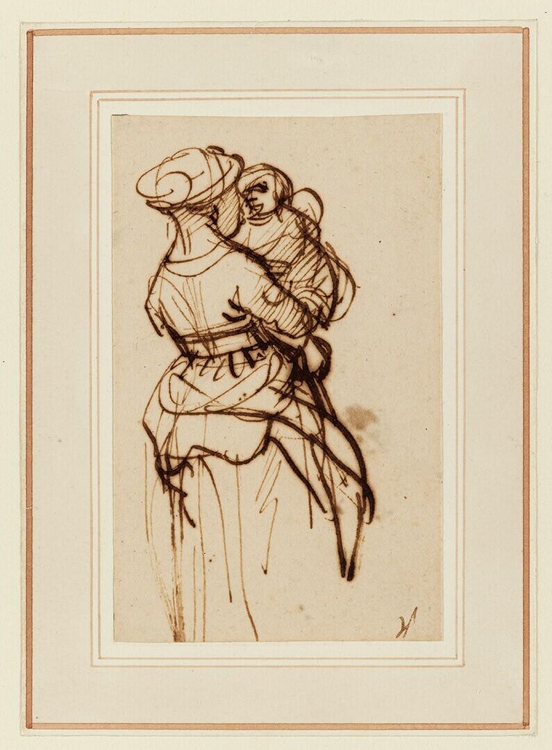 Standing Woman with a Child on her Arm