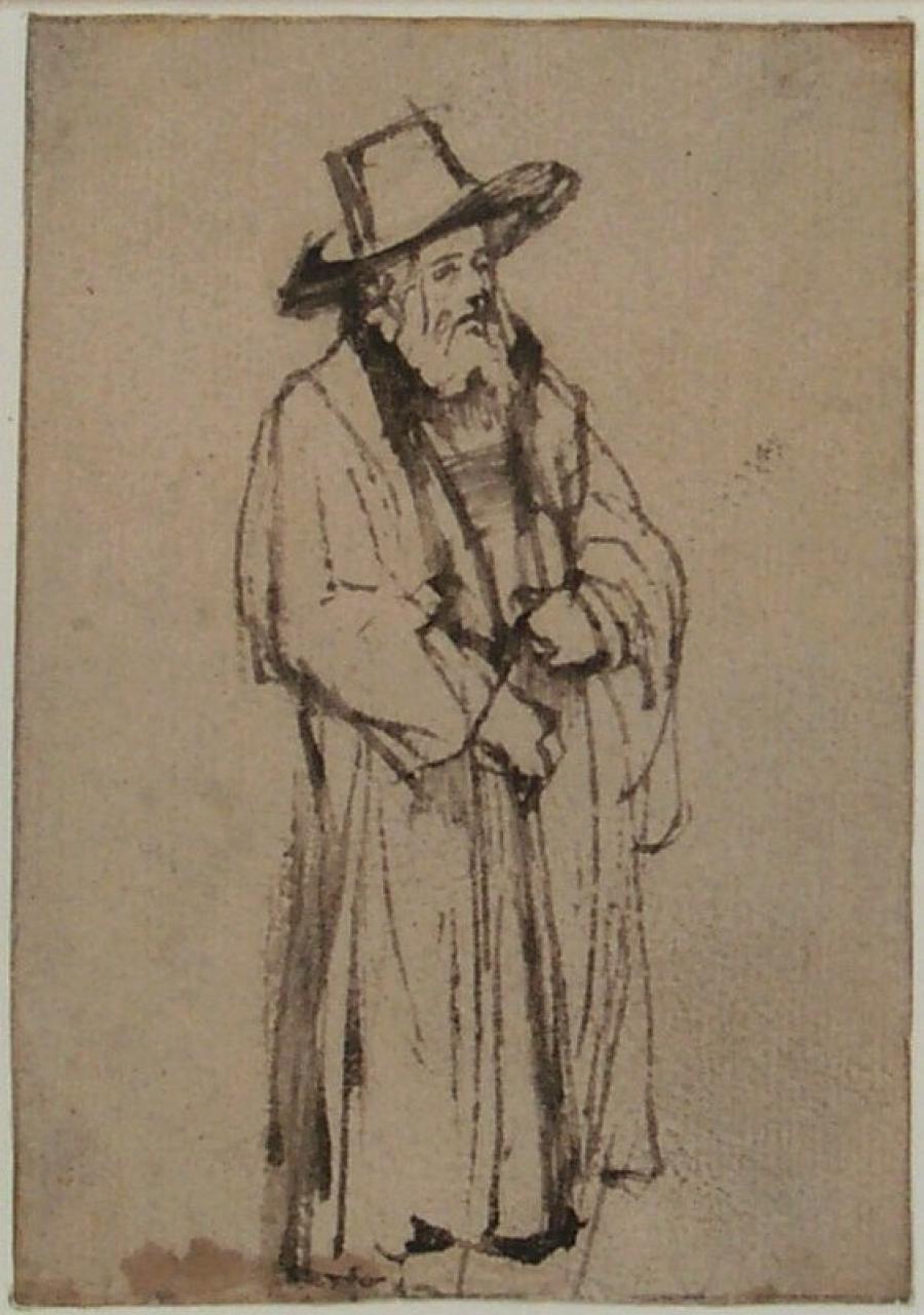 Standing Man in Broad-brimmed Hat