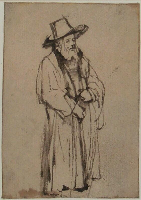 Standing Man in Broad-brimmed Hat