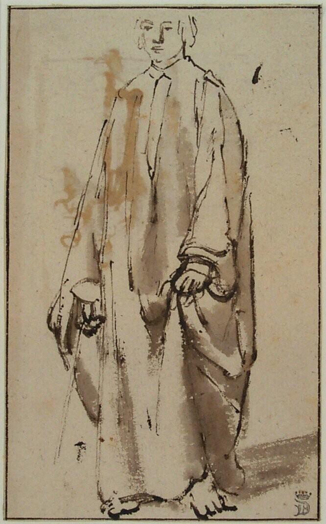 Standing Youth in Long Robe