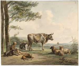 landschap-met-herder-en-vee