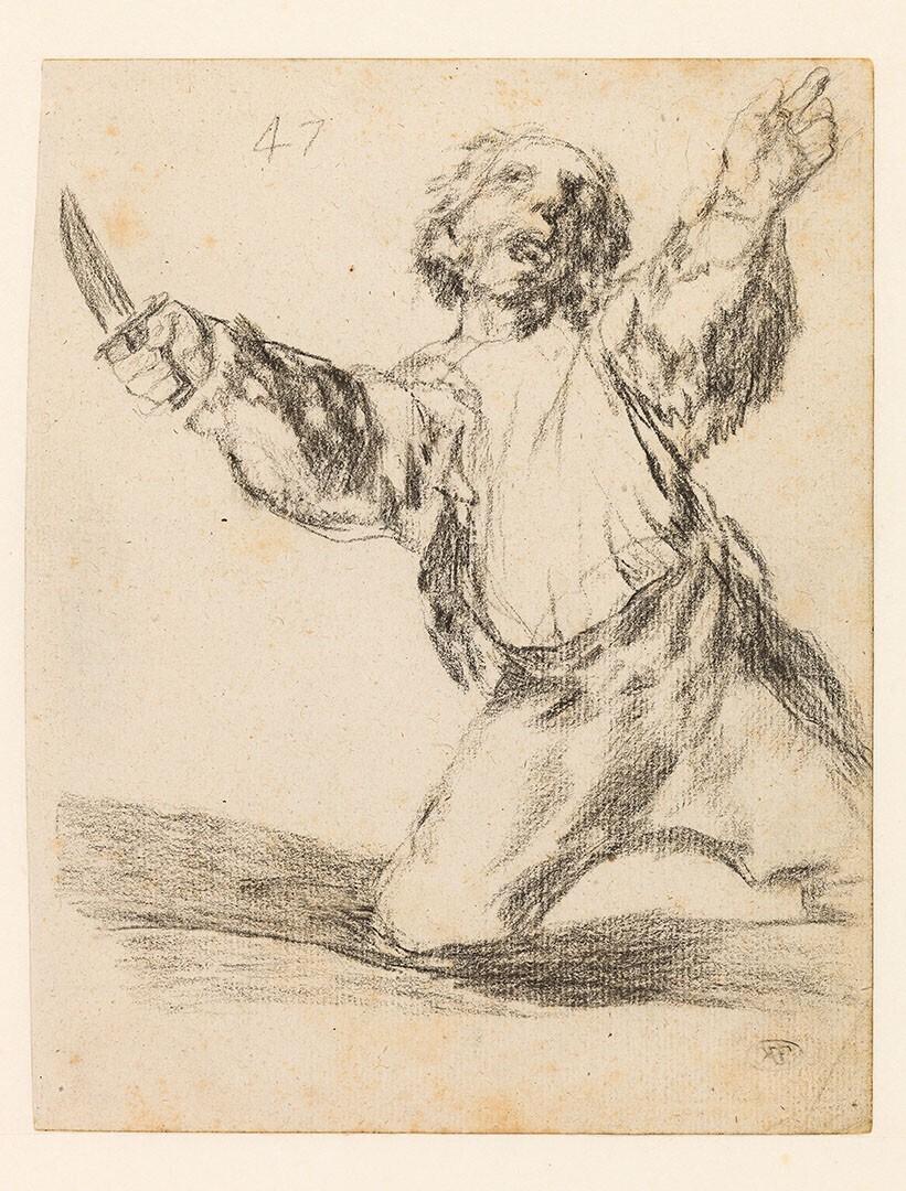 Man Brandishing a Knife