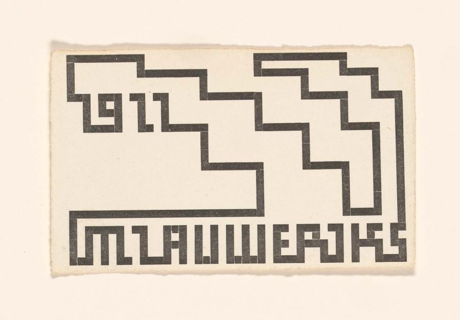 Business card of Johannes Ludovicus Mattheus Lauweriks