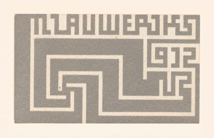Business card of Johannes Ludovicus Mattheus Lauweriks