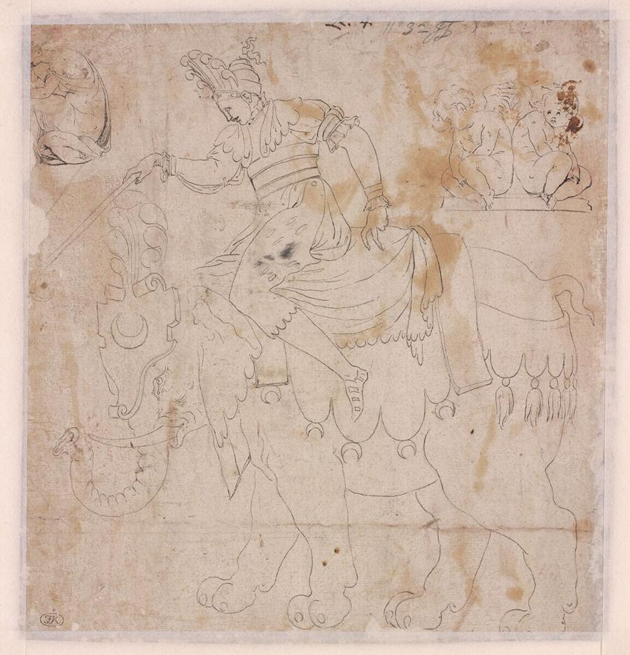 Woman Riding an Elephant