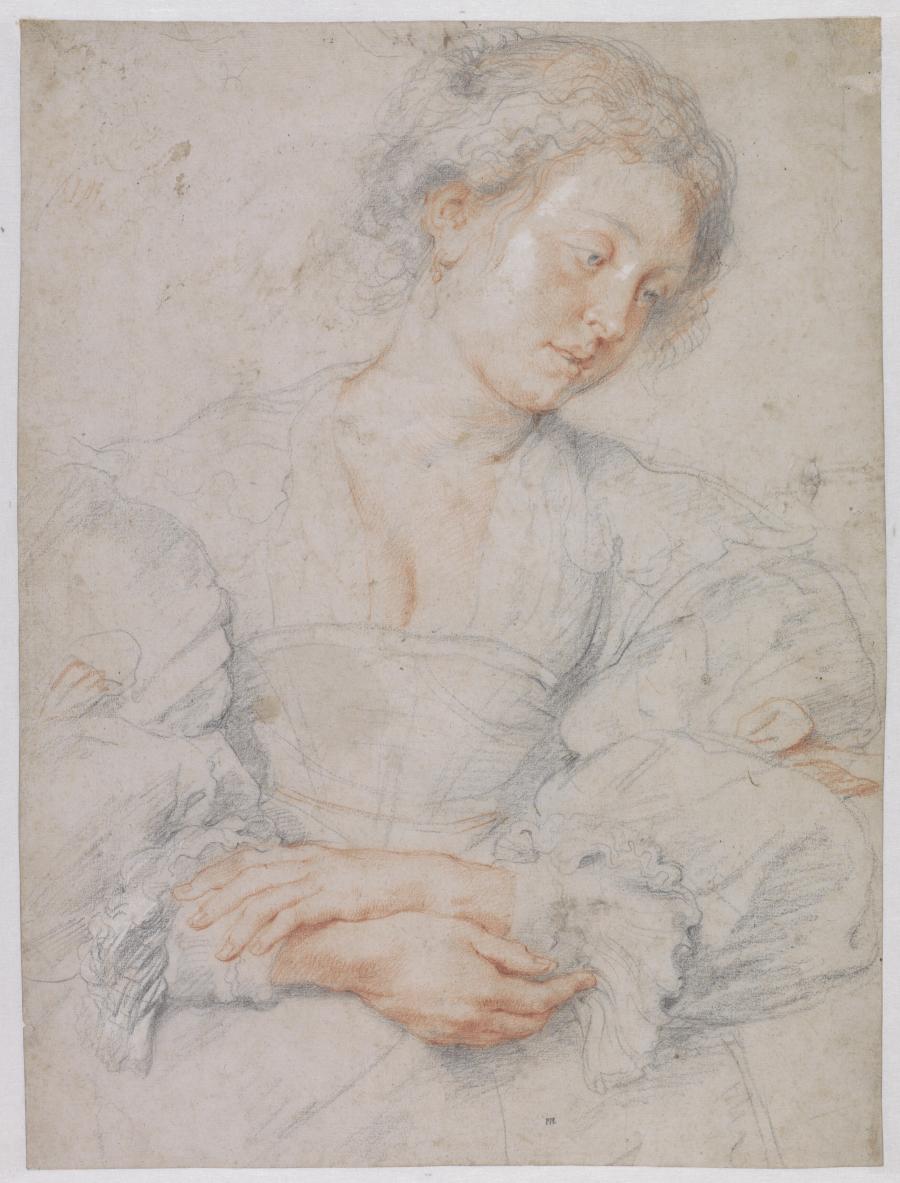 Young Woman with Folded Hands