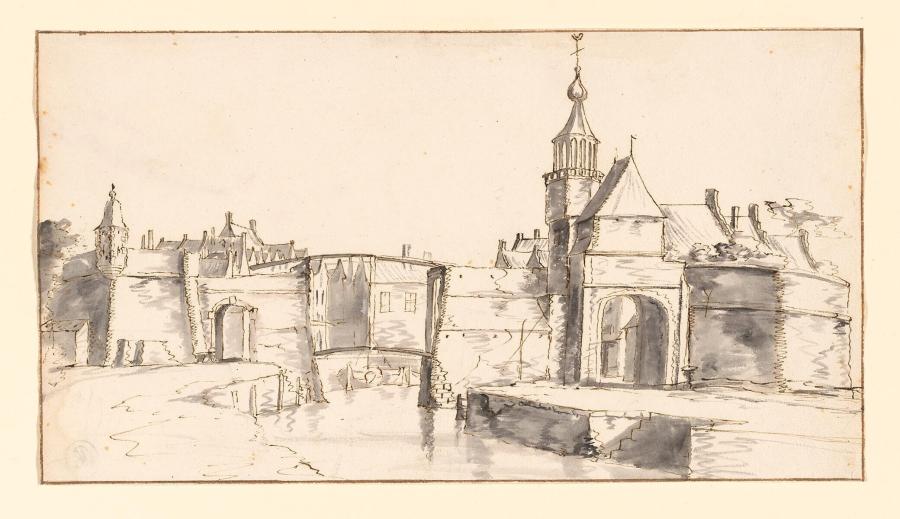 Two City Gates on a Canal