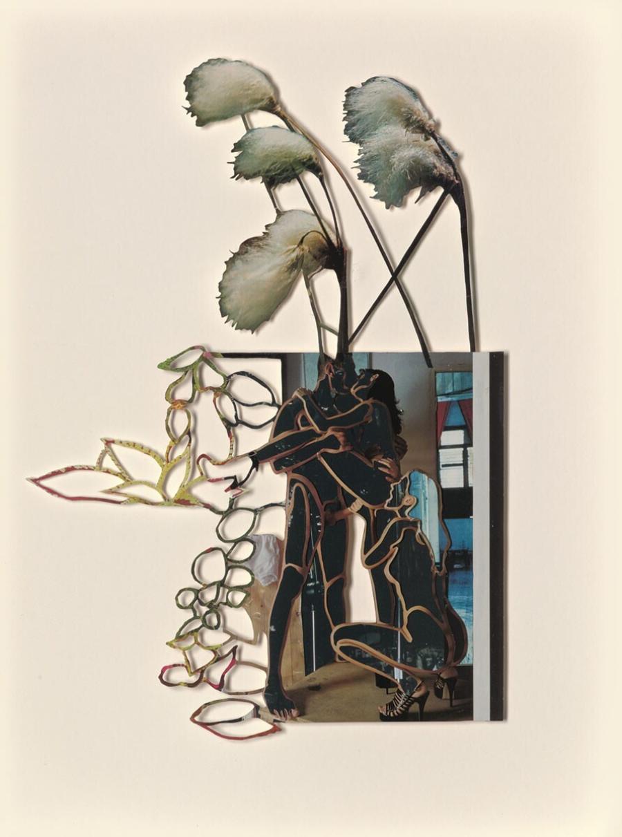 Porn-out with leaves