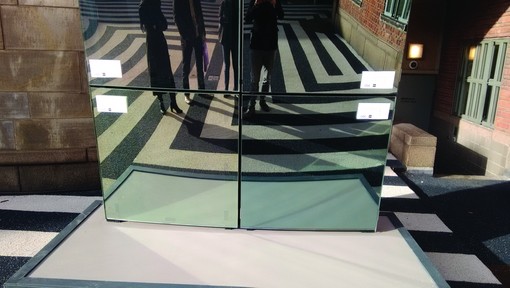 3. A glass façade