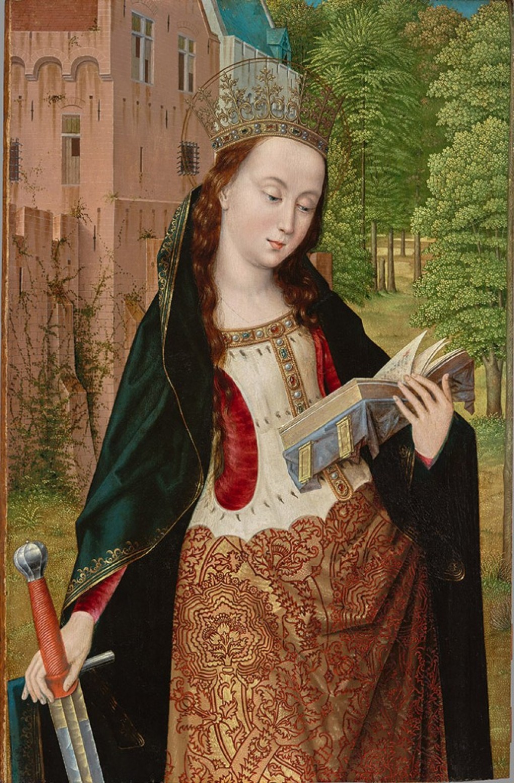 De heilige Catharina, Meester van het Geborduurde Lover, circa 1500, bruikleen Rijksdienst voor het Cultureel Erfgoed 1988