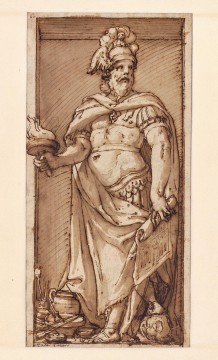 Federico Zuccaro, 'Polidoro da Caravaggio als de Romeinse god Mars', ca. 1595 (inv. MB 1958/T 35)