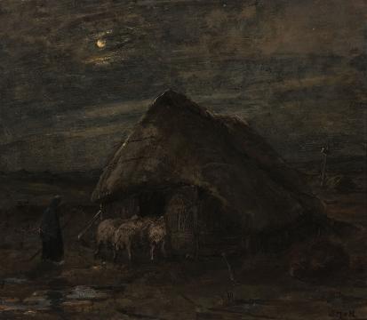 Afb. 17. Sientje Mesdag-van Houten, ‘Heide met schaapskooi bij maanlicht’, ca. 1872-1909, olieverf op doek, 74 x 84 cm, Museum Boijmans Van Beuningen, Rotterdam