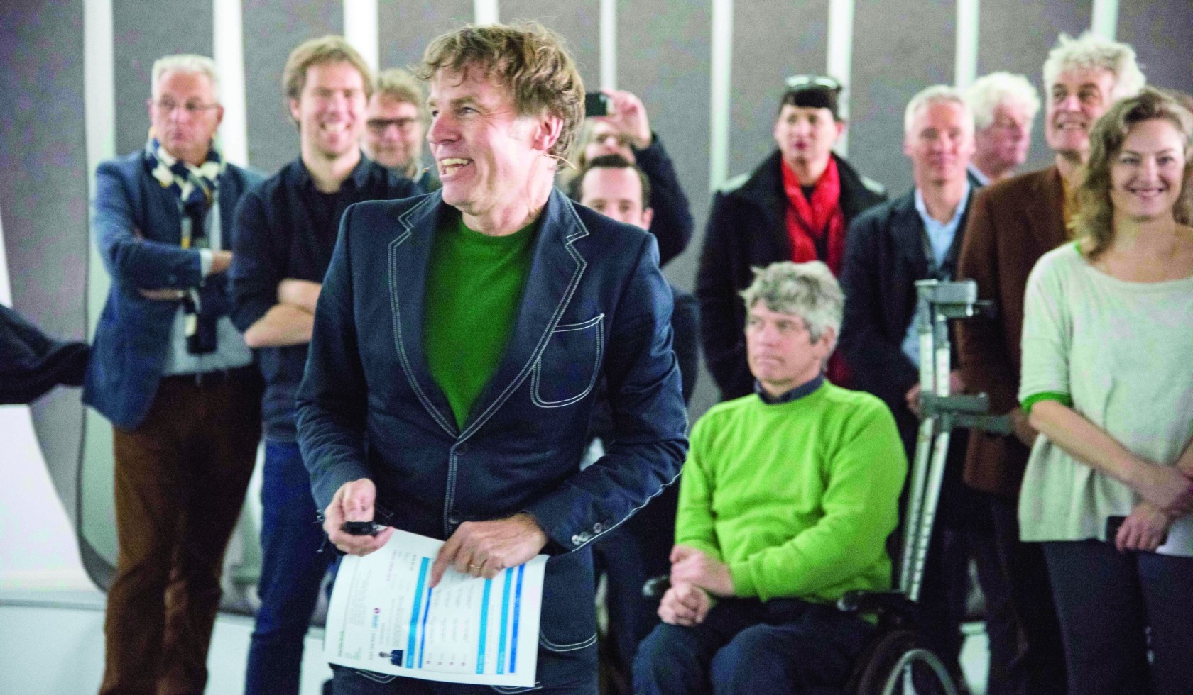Winy Maas presenteert het depot ontwerp in Museum Boijmans Van Beuningen.